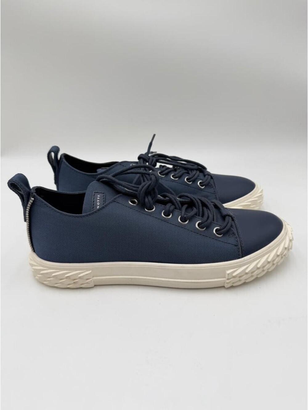 GIUSEPPE ZANOTTI Men's Blabber Lace up low top Sneakers Navy Size 43